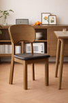 KAVEN Wabi Sabi Leather Dining Chair
