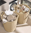 SOLVENA Japandi Plastic Laundry Hamper