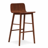 NORLEN Scandinavian Wooden Bar Stool