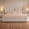CREMIO Minimalistic Leather Bed Frame