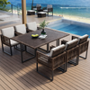 AVIRO Contemporary Rattan Outdoor Dining Set