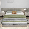 Floating Solid Wood Bed Frame (Headboard-Free, Customizable)