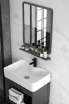 VELORA Contemporary Metal Bathroom Vanity