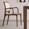 VELARO Scandinavian Leather Dining Chair