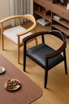 HIROVA Scandinavian Leather Dining Chair
