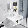 LUMIRA Contemporary Ceramic Wall-Mounted Sink