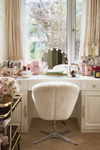 SWANEA Minimalistic Fabric Vanity Chair