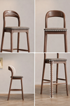 ARVINO Scandinavian Wooden Bar Stool