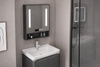 LUNARO Contemporary Metal Bathroom Vanity