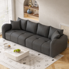 LORIVA Contemporary 3-Seater Fabric Sofa
