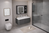 LUNARO Contemporary Metal Bathroom Vanity