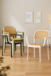 MANSPHIL Stackable Rattan-Style Armchair