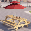 TAVERO Contemporary Wooden Outdoor Dining Set
