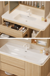 LUNARO Minimalistic Wooden Bathroom Vanity Set