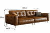 LIVARO Modern Leather Sofa