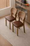 CALEN Scandinavian Leather Dining Chair
