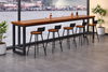 NORVI Scandinavian Wooden Bar Table