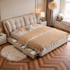 CREMIO Minimalistic Leather Bed Frame