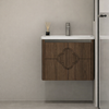 NIVARO Contemporary Metal Bathroom Vanity