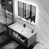 LUMIRO Contemporary Metal Bathroom Vanity