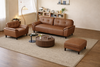 LINARO Scandinavian Leather Sofa