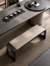 VELTOR Modern Leather Bench