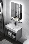 VELORA Contemporary Metal Bathroom Vanity
