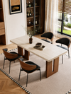 LUVENA Contemporary Travertine Dining Table