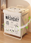 NOVARE Contemporary Fabric Laundry Hamper