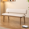 ASKOR Scandinavian Leather Bench