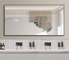 MAVRON Contemporary Metal Bathroom Mirror