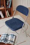 VAREXO Contemporary Velvet Folding Chair