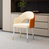 LAVEN Scandinavian Leather Dining Chair
