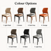 NORVIA Scandinavian Leather Dining Chair