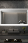 LUMIRA Contemporary Glass Bathroom Mirror