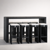RAVIRO Contemporary Rattan Outdoor Bar Set