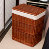LUNARO Contemporary Rattan Laundry Hamper