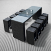 RAVIRO Contemporary Rattan Outdoor Bar Set