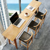 ACRYVA Contemporary Wooden Bar Table