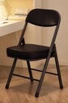 VAREXO Contemporary Velvet Folding Chair