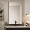 WALORA Contemporary Wooden Bathroom Mirror