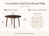 SVENDA Nordic Wooden Round Folding Dining Table