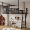 LOFTRA Industrial Metal Loft Bed Frame