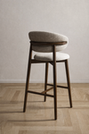 VELARO Scandinavian Fabric Bar Stool