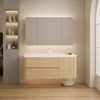 LUNARO Minimalistic Wooden Bathroom Vanity Set