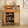 YARINO Scandinavian Solid Wood Shoe Cabinet
