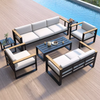 ALVINO Scandinavian Metal Outdoor Sofa