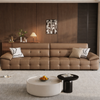 LORVEN Contemporary Leather Sofa
