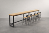 NORVI Scandinavian Wooden Bar Table