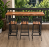 NORVEX Scandinavian Wooden Bar Table